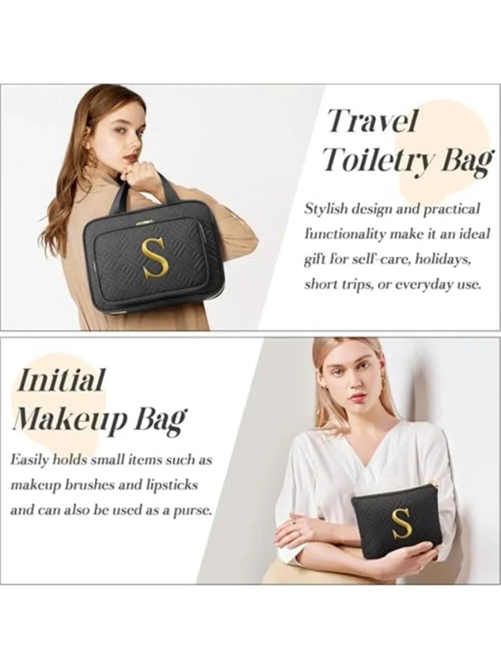 Womens Hanging Toiletry Bag Makeup Cosmetic Organizer Travel Personalized Set